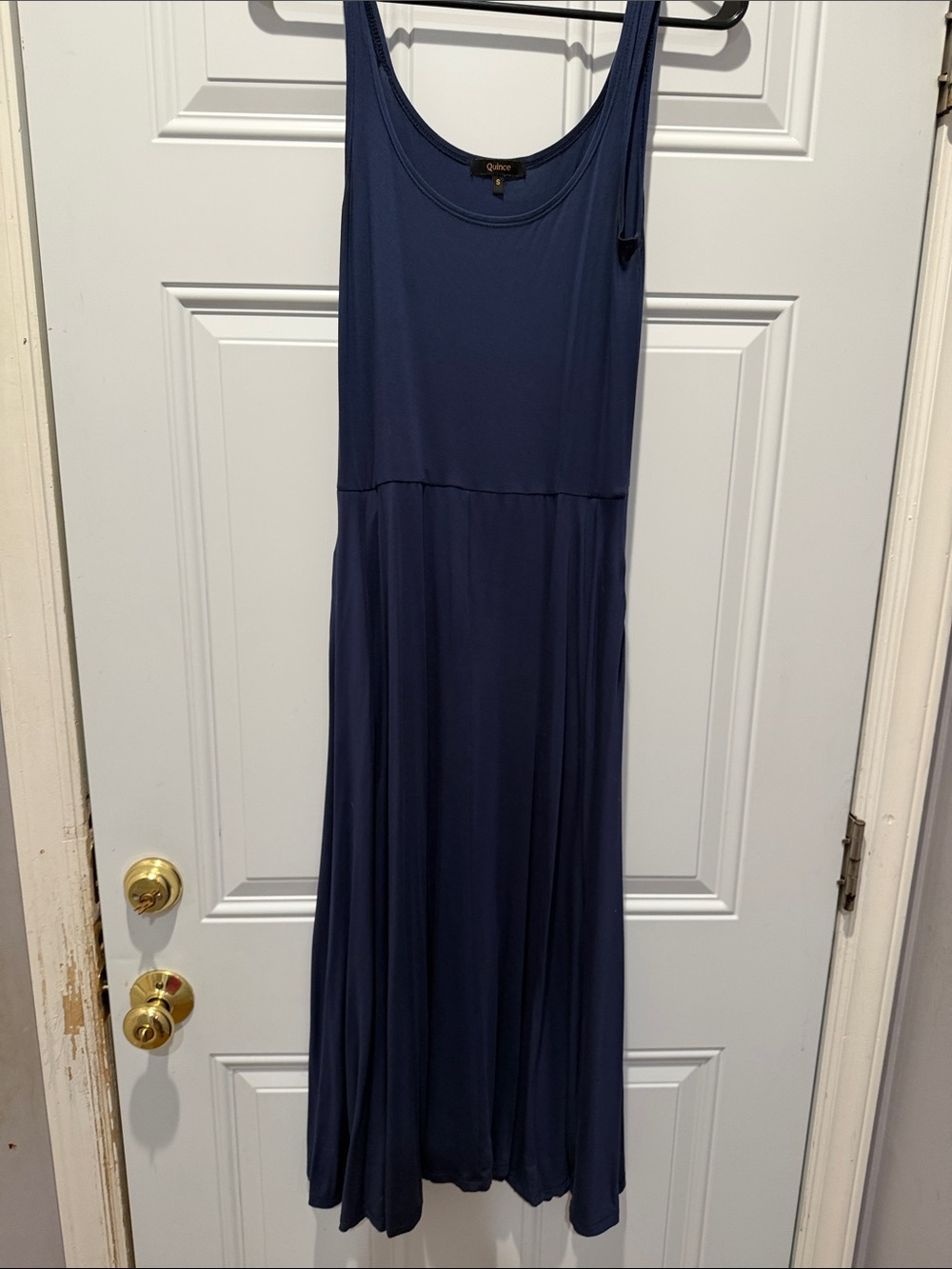 Quince tensely fit and flare jersey dress